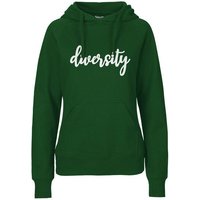 HANDGEDRUCKT "diversity" Frauen Hoody Neutral