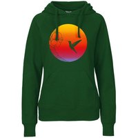 HANDGEDRUCKT "Kolibri" Frauen Hoody Neutral