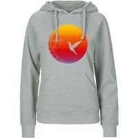 HANDGEDRUCKT "Kolibri" Frauen Hoody Neutral