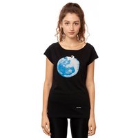 FellHerz Damen T-Shirt Moon Girl schwarz aus 100% Biobaumwolle