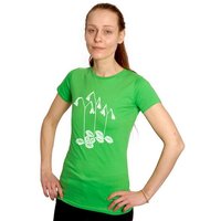 HANDGEDRUCKT "Moosglöckchen" Frauen T-Shirt Earth Positive