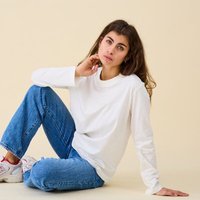 popeia Damen Langarmshirt aus Bio-Baumwolle