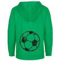 HANDGEDRUCKT "Fußball" Kinder Zip Hoody Neutral