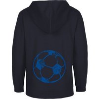 HANDGEDRUCKT "Fußball" Kinder Zip Hoody Neutral
