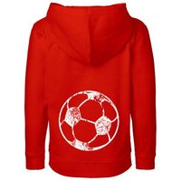 HANDGEDRUCKT "Fußball" Kinder Zip Hoody Neutral