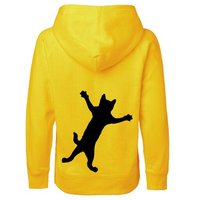 HANDGEDRUCKT "Klammerkatze" Kinder Hoody Neutral
