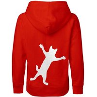 HANDGEDRUCKT "Klammerkatze" Kinder Hoody Neutral