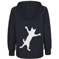 HANDGEDRUCKT "Klammerkatze" Kinder Hoody Neutral