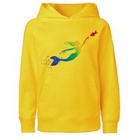 HANDGEDRUCKT "Meerjungfrau" Kinder Hoody Neutral