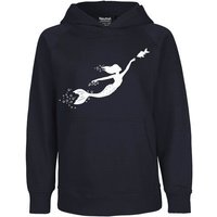 HANDGEDRUCKT "Meerjungfrau" Kinder Hoody Neutral