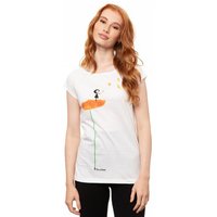 FellHerz Damen Raglan T-Shirt Schwalbenzug weiß aus 100% Biobaumwolle