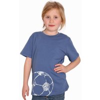 HANDGEDRUCKT "Fußball" Unisex Kinder T-Shirt Earth Positive