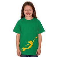 HANDGEDRUCKT "Meerjungfrau" Unisex Kinder T-Shirt Earth Positive