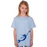 HANDGEDRUCKT "Meerjungfrau" Unisex Kinder T-Shirt Earth Positive