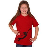 HANDGEDRUCKT "Meerjungfrau" Unisex Kinder T-Shirt Earth Positive