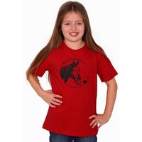 HANDGEDRUCKT "Pferdeliebe" Unisex Kinder T-Shirt Earth Positive