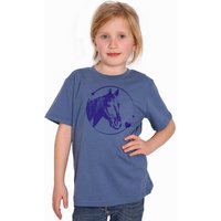 HANDGEDRUCKT "Pferdeliebe" Unisex Kinder T-Shirt Earth Positive