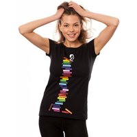 FellHerz Damen Raglan T-Shirt Books Girl aus 100% Biobaumwolle