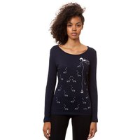 FellHerz Damen Longsleeve Ankermädl dunkelblau navy aus 100% Biobaumwolle