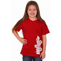 HANDGEDRUCKT "Radlader 02" Unisex Kinder T-Shirt Earth Positive