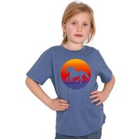 HANDGEDRUCKT "Sunsethorse" Unisex Kinder T-Shirt Earth Positive
