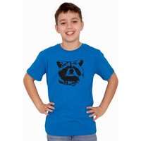 HANDGEDRUCKT "Waschbär" Unisex Kinder T-Shirt Earth Positive