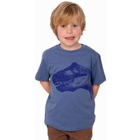 HANDGEDRUCKT "T-Rex" Unisex Kinder T-Shirt Earth Positive