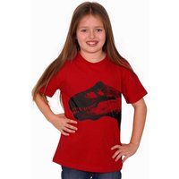 HANDGEDRUCKT "T-Rex" Unisex Kinder T-Shirt Earth Positive