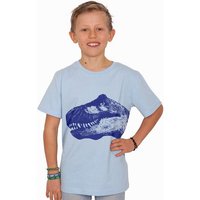 HANDGEDRUCKT "T-Rex" Unisex Kinder T-Shirt Earth Positive