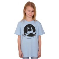 HANDGEDRUCKT "Wolf" Unisex Kinder T-Shirt Earth Positive