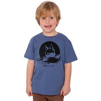 HANDGEDRUCKT "Wolf" Unisex Kinder T-Shirt Earth Positive