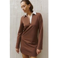 IVA RYCH Mini-Polokleid mit Kragen I Deadstock