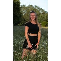 Vivien Joy Farrah Crop T-shirt mit Schmetterlingsärmel