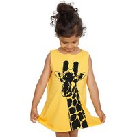"Stefanie la Girafe" Kinder Biokleidchen HANDGEDRUCKT
