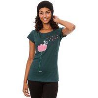 FellHerz Tubamädchen Cap Sleeve Damen T-Shirt petrol aus 100% Biobaumwolle