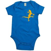 HANDGEDRUCKT "2 Geckos" Baby Body Earth Positive