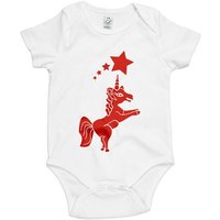 HANDGEDRUCKT "Einhorn" Baby Body Earth Positive