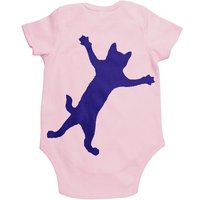 HANDGEDRUCKT "Klammerkatze" Baby Body Earth Positive