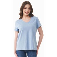 ORGANICATION Damen Basic T-Shirt aus Bio-Baumwolle mit V-Ausschnitt