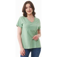 ORGANICATION Damen Basic T-Shirt aus Bio-Baumwolle mit V-Ausschnitt