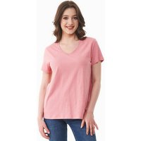 ORGANICATION Damen Basic T-Shirt aus Bio-Baumwolle mit V-Ausschnitt