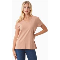 ORGANICATION Damen Basic T-Shirt aus Bio-Baumwolle mit V-Ausschnitt