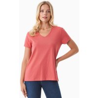 ORGANICATION Damen Basic T-Shirt aus Bio-Baumwolle mit V-Ausschnitt