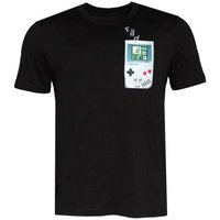 Herren T-Shirt Rundhals aus Bio-Baumwolle "FÄDDtendo BT" Schwarz
