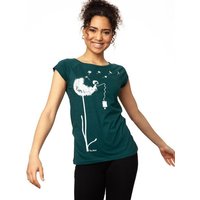 FellHerz Damen Raglan T-Shirt Pusteblume aus 100% Biobaumwolle