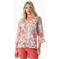 ORGANICATION Bluse aus Bio-Baumwoll-Voile mit Blumenmuster
