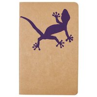 HANDGEDRUCKT "Gecko" naturfarbenes Notizheft ca. DIN A6 liniert