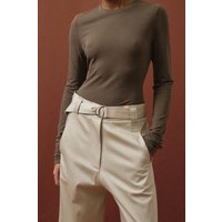 IVA RYCH Weite Hose mit dekorativer Naht I Deadstock