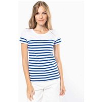 YTWOO Nachhaltiges Damen-T-Shirt mit Rundhalsausschnitt im Marine-Stil