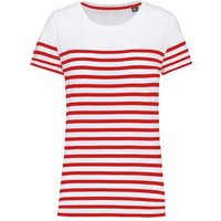 YTWOO Nachhaltiges Damen-T-Shirt mit Rundhalsausschnitt im Marine-Stil